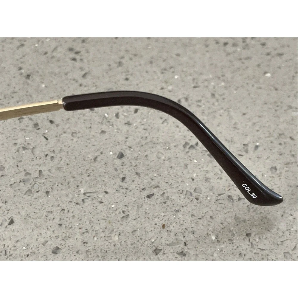 SUNFIRE EYEWEAR 54-16-145 S-8018 EYEGLASSES FRAMES ONLY gold rectangle full rim